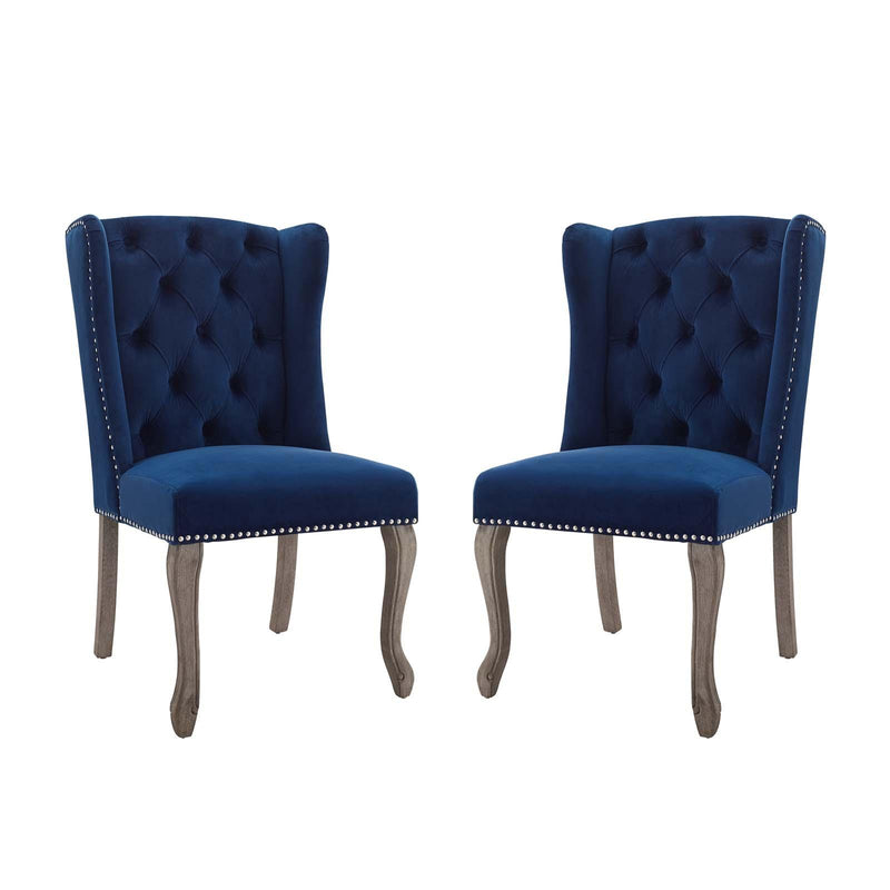 Apprise Side Chair Performance Velvet Set of 2