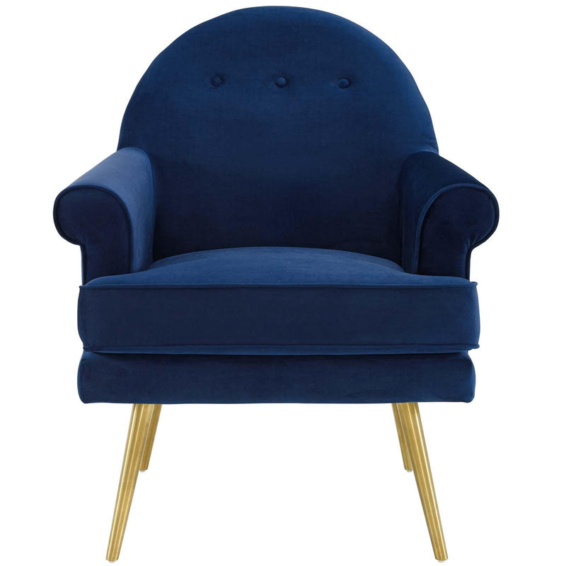 Revive Tufted Button Accent Performance Velvet Armchair