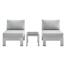 Shore Sunbrella� Fabric Outdoor Patio Aluminum 3 Piece Set