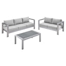 Shore Sunbrella� Fabric Outdoor Patio Aluminum 3 Piece Set