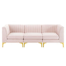 Triumph Channel Tufted Performance Velvet 3-Seater Sofa