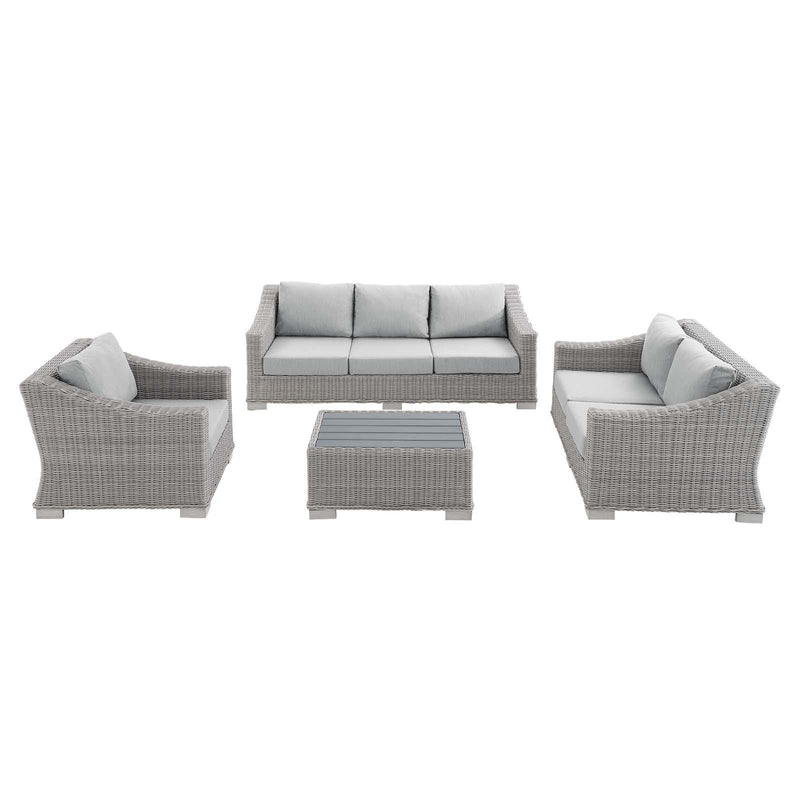 Conway Sunbrella� Outdoor Patio Wicker Rattan 4-Piece Furniture Set