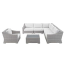 Conway Sunbrella� Outdoor Patio Wicker Rattan 7-Piece Sectional Sofa Set