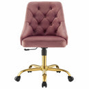 Distinct Tufted Swivel Performance Velvet Office Chair