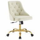 Distinct Tufted Swivel Performance Velvet Office Chair