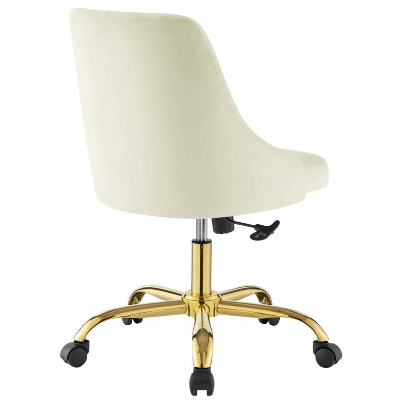 Distinct Tufted Swivel Performance Velvet Office Chair