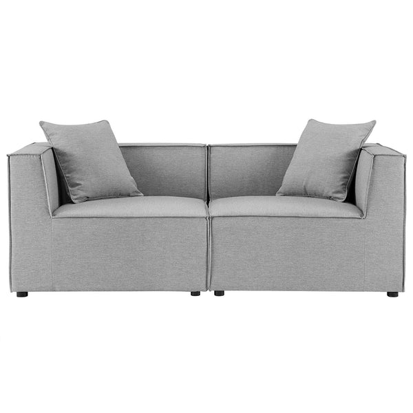 Saybrook Outdoor Patio Upholstered 2-Piece Sectional Sofa Loveseat image