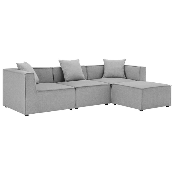 Saybrook Outdoor Patio Upholstered 4-Piece Sectional Sofa image
