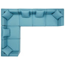 Saybrook Outdoor Patio Upholstered 6-Piece Sectional Sofa