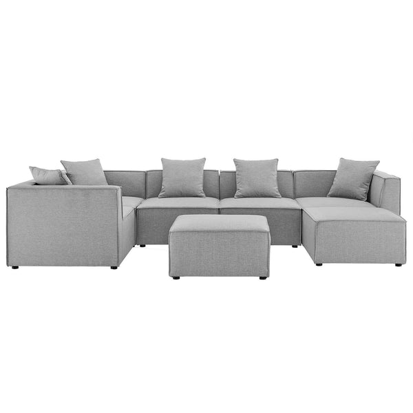 Saybrook Outdoor Patio Upholstered 7-Piece Sectional Sofa image