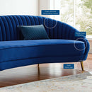 Camber Channel Tufted Performance Velvet Sofa