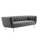 Favour Channel Tufted Performance Velvet Sofa
