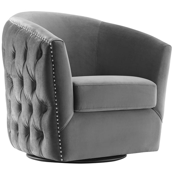 Rogue Swivel Performance Velvet Armchair image