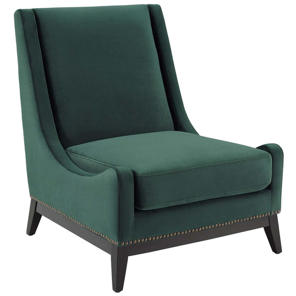 Confident Accent Upholstered Performance Velvet Lounge Chair image