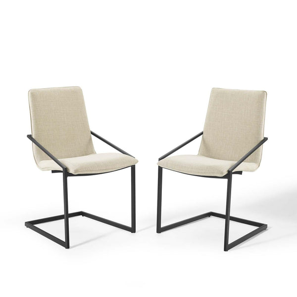 Pitch Dining Armchair Upholstered Fabric Set of 2 image