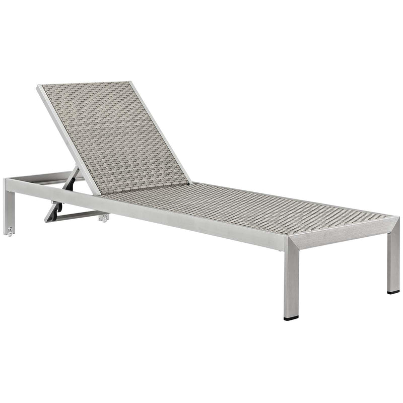 Shore Outdoor Patio Aluminum Chaise with Cushions