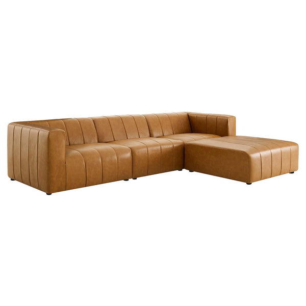 Bartlett Vegan Leather 4-Piece Sectional Sofa image