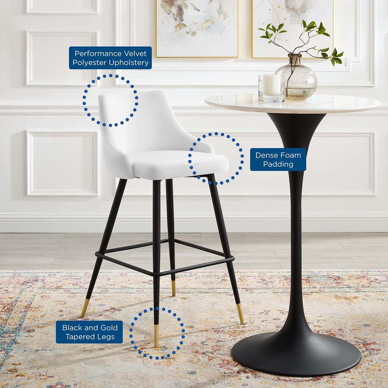 Adorn Performance Velvet Bar Stool