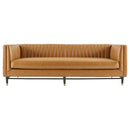 Devote Channel Tufted Vegan Leather Sofa
