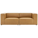 Mingle Vegan Leather 2-Piece Sectional Sofa Loveseat