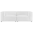 Mingle Vegan Leather 2-Piece Sectional Sofa Loveseat