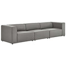Mingle Vegan Leather 3-Piece Sectional Sofa