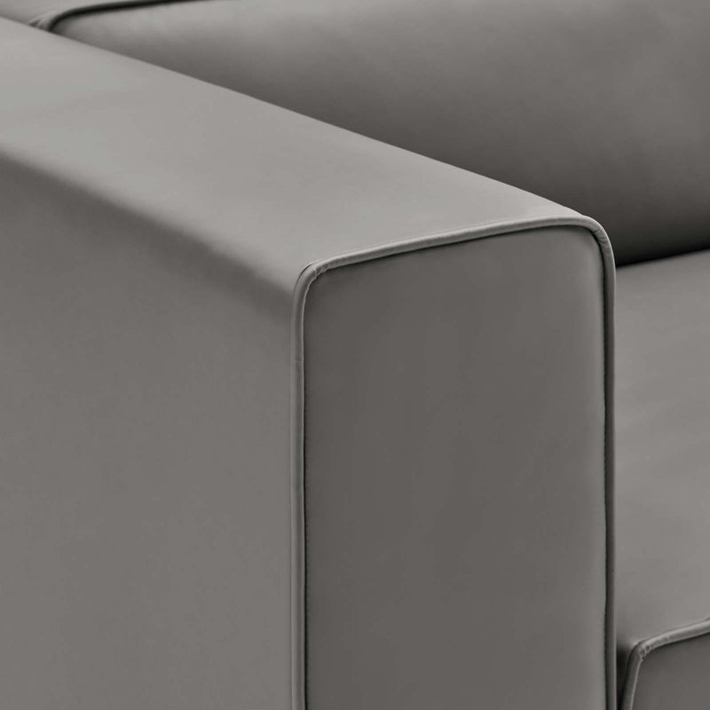 Mingle Vegan Leather Left-Arm Chair