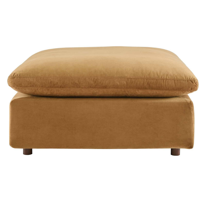 Commix Down Filled Overstuffed Performance Velvet Ottoman