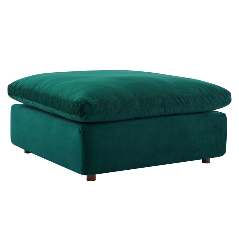 Commix Down Filled Overstuffed Performance Velvet Ottoman