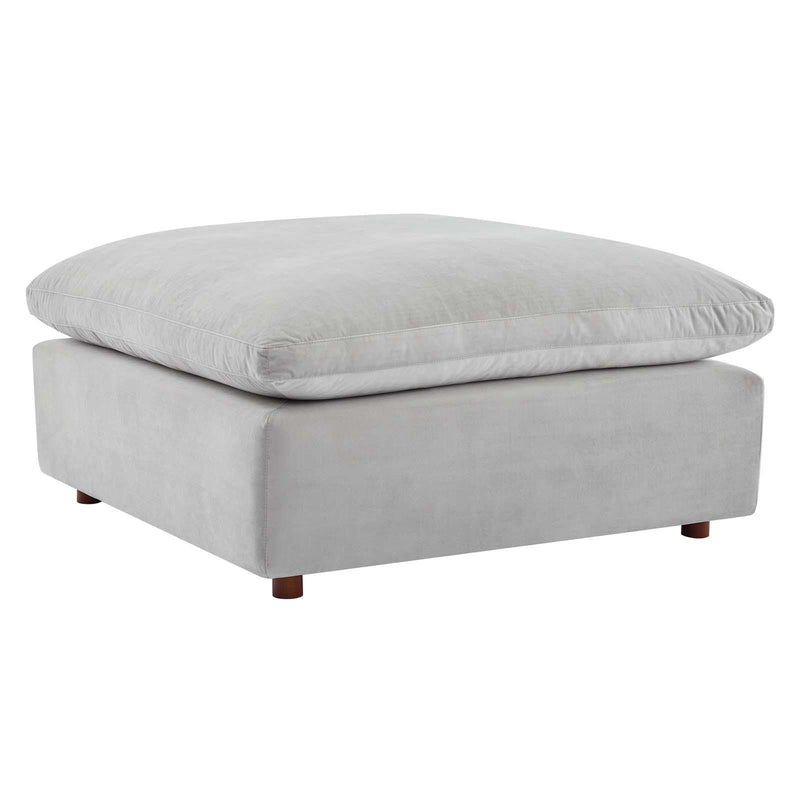 Commix Down Filled Overstuffed Performance Velvet Ottoman