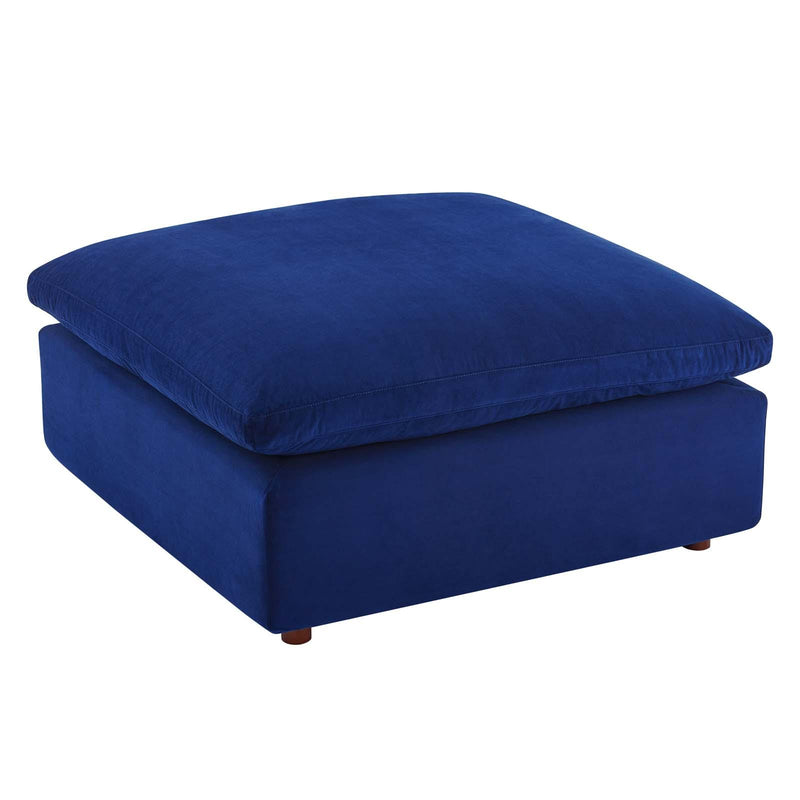 Commix Down Filled Overstuffed Performance Velvet Ottoman