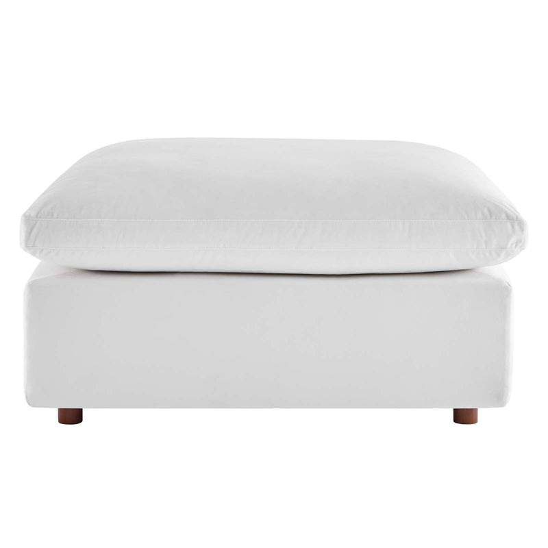 Commix Down Filled Overstuffed Performance Velvet Ottoman