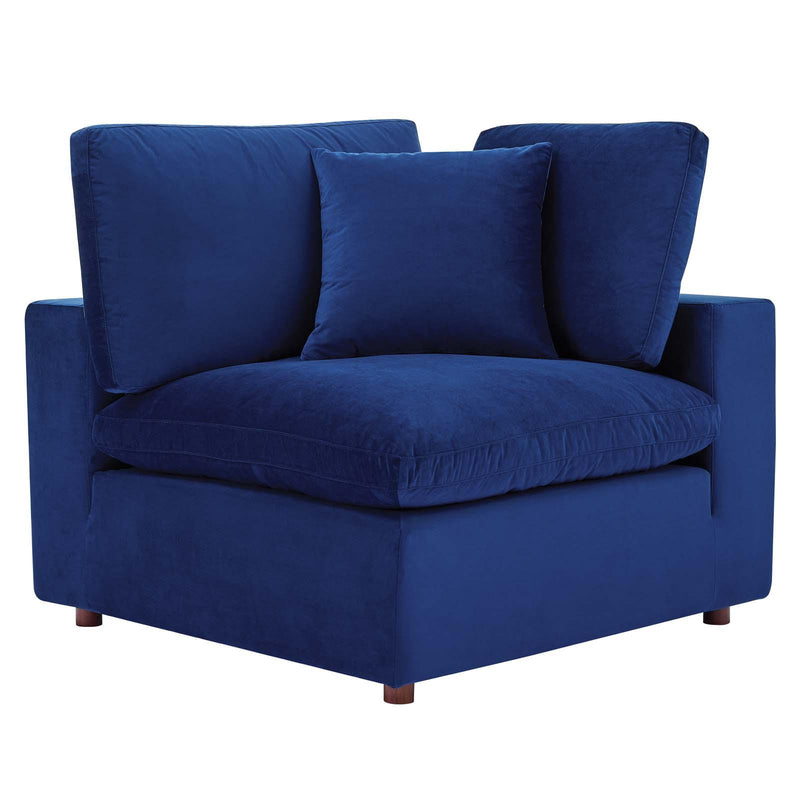 Commix Down Filled Overstuffed Performance Velvet Corner Chair