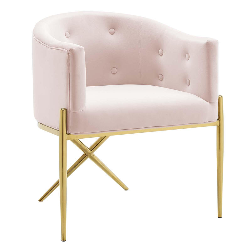 Savour Tufted Performance Velvet Accent Dining Armchair