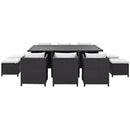 Reversal 11 Piece Outdoor Patio Dining Set