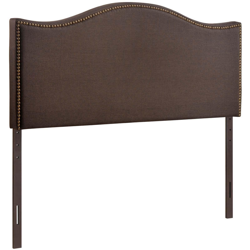 Curl Queen Nailhead Upholstered Headboard