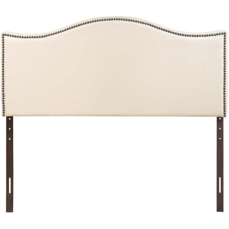 Curl Queen Nailhead Upholstered Headboard