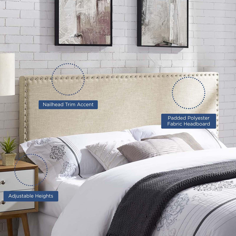 Phoebe King Upholstered Fabric Headboard