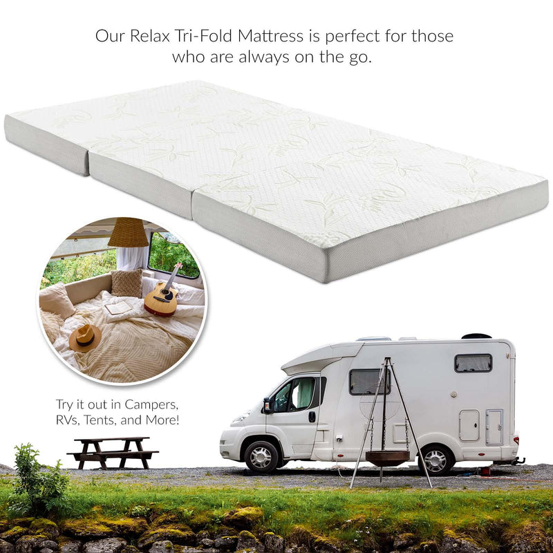 Relax 39 x 75 x 4 (Twin) Tri-Fold Mattress Topper