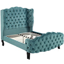 Violette Queen Tufted Wingback Performance Velvet Platform Bed