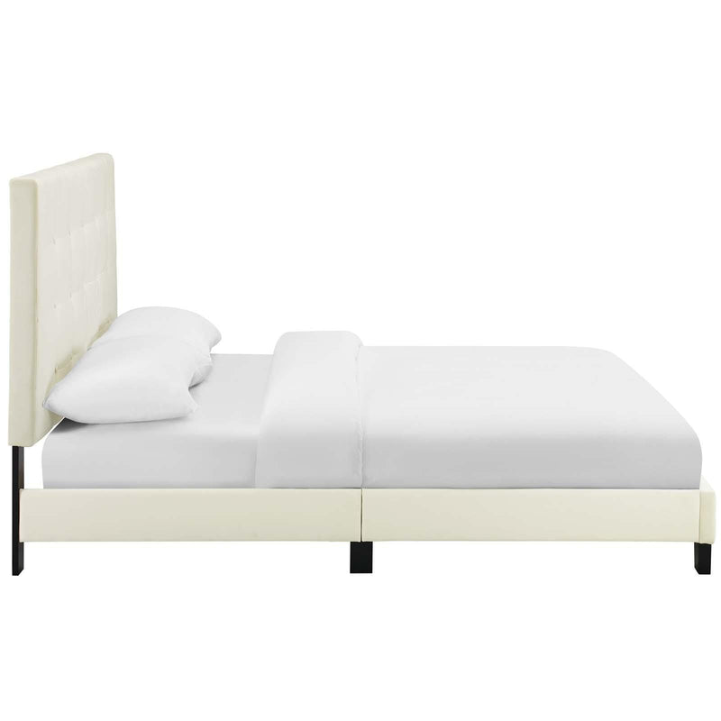 Melanie Twin Tufted Button Upholstered Performance Velvet Platform Bed