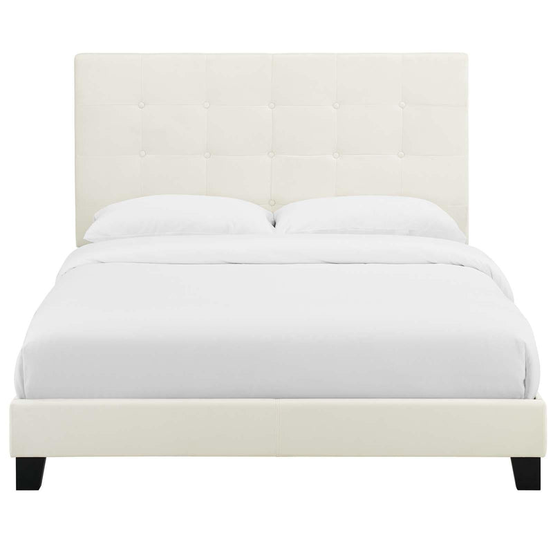 Melanie King Tufted Button Upholstered Performance Velvet Platform Bed