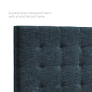 Paisley Tufted King and California King Upholstered Linen Fabric Headboard