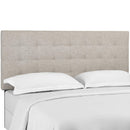 Paisley Tufted King and California King Upholstered Linen Fabric Headboard