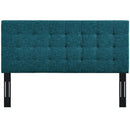 Paisley Tufted King and California King Upholstered Linen Fabric Headboard