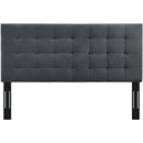 Paisley Tufted Full / Queen Upholstered Performance Velvet Headboard
