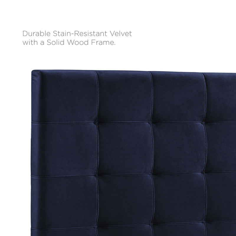 Paisley Tufted Twin Upholstered Performance Velvet Headboard