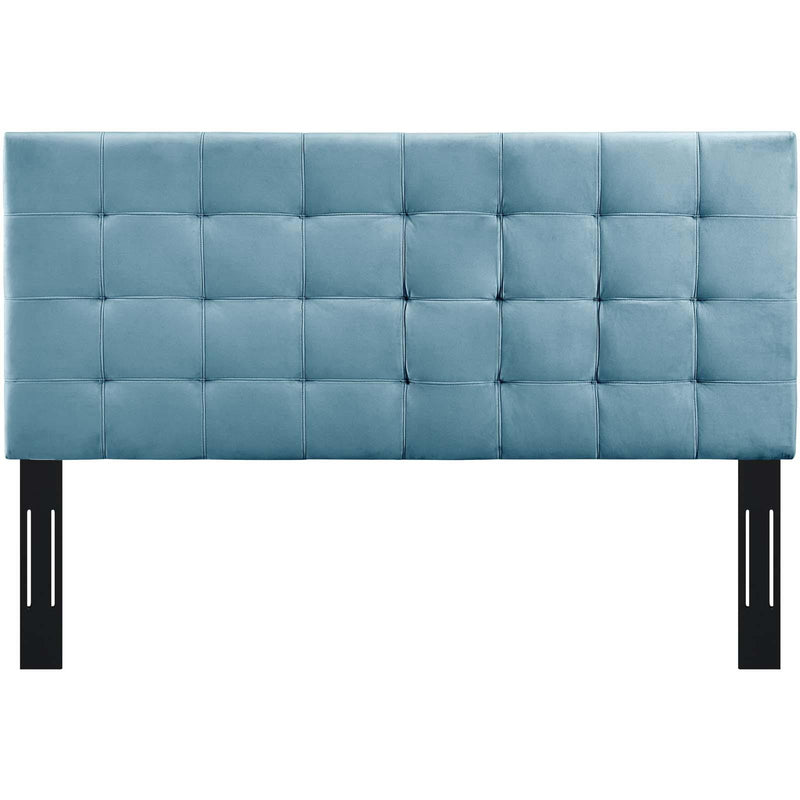 Paisley Tufted King and California King Upholstered Performance Velvet Headboard