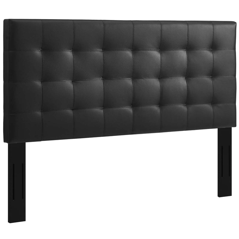 Paisley Tufted Twin Upholstered Faux Leather Headboard