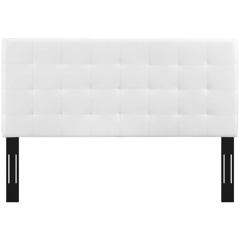 Paisley Tufted Twin Upholstered Faux Leather Headboard